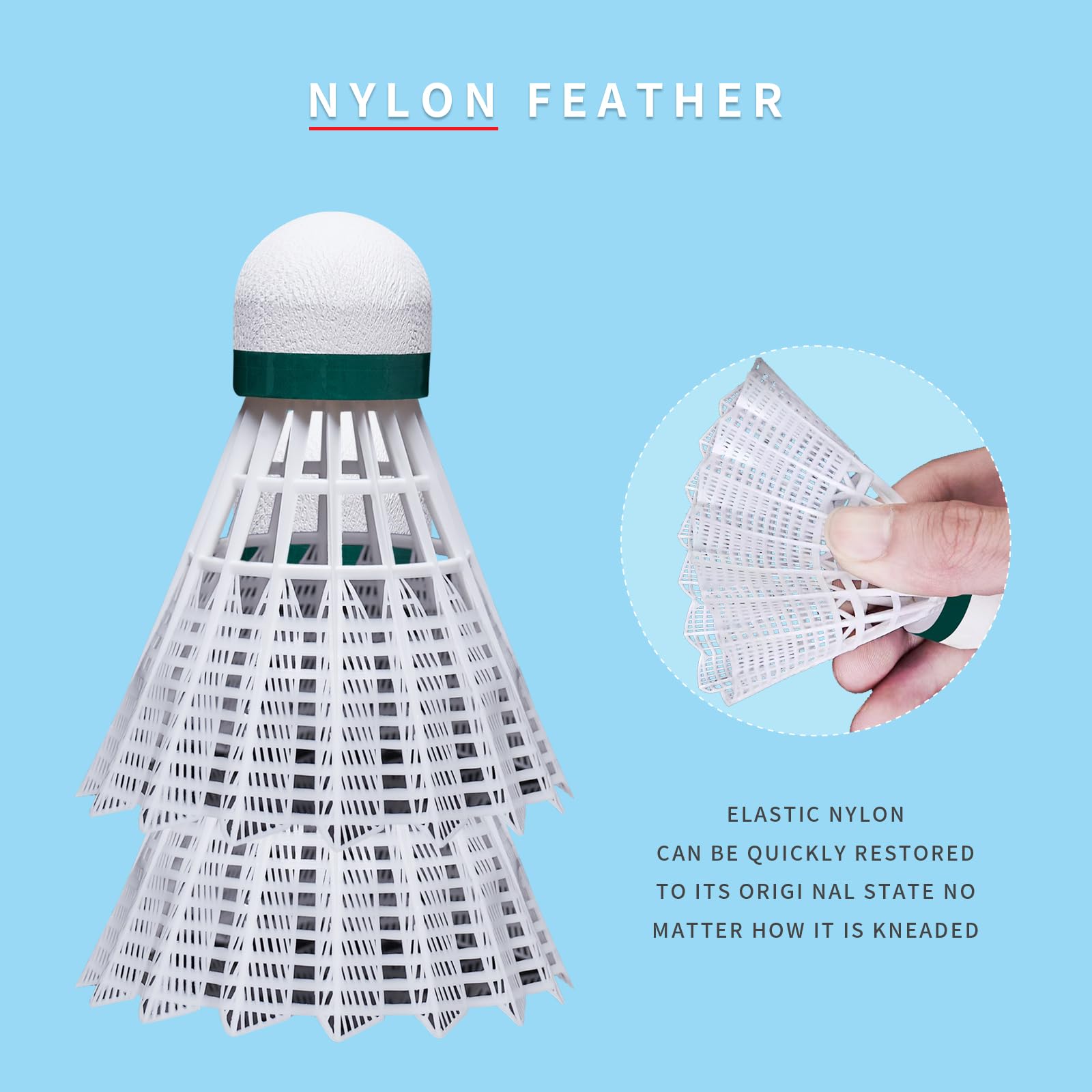 Amazon | KUMPOO ナイロンバドミントンシャトルコック(S-106) | KUMPOO